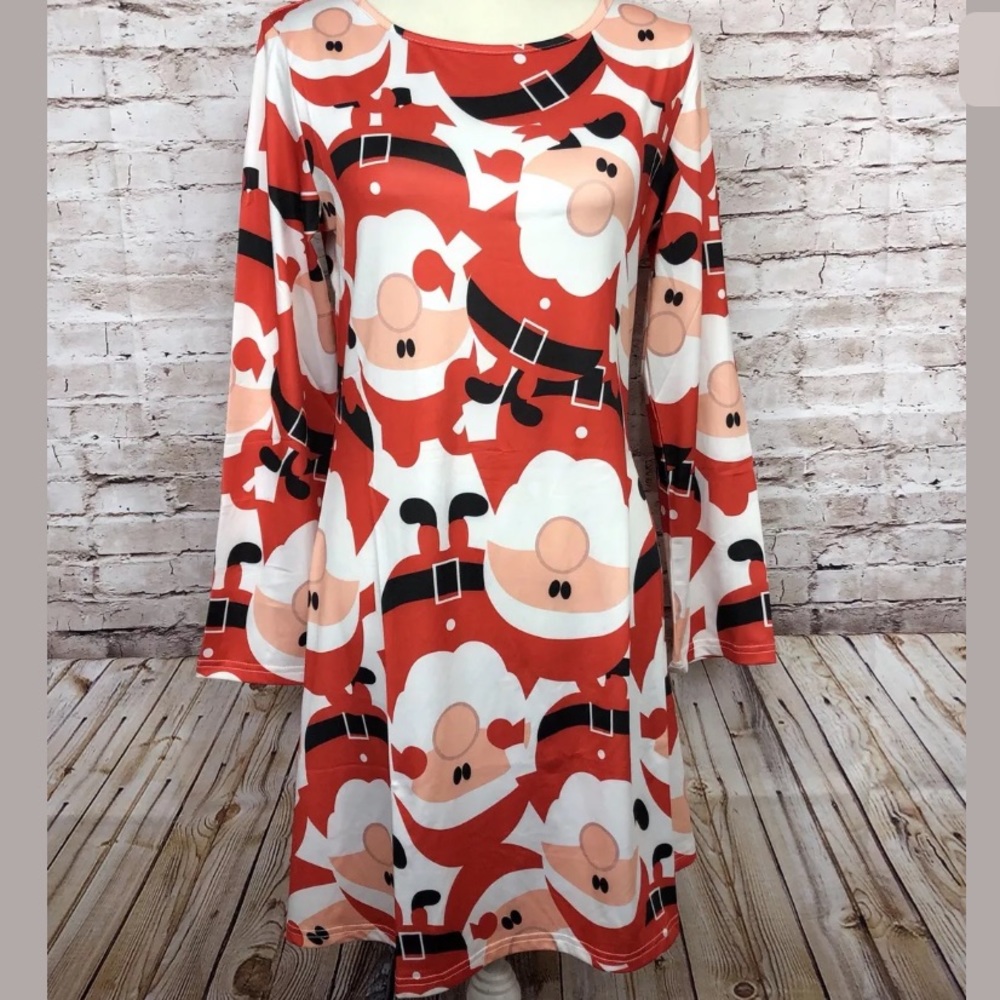 Cupshe Christmas Santa Claus Long Sleeve Dress S - Picture 5 of 8